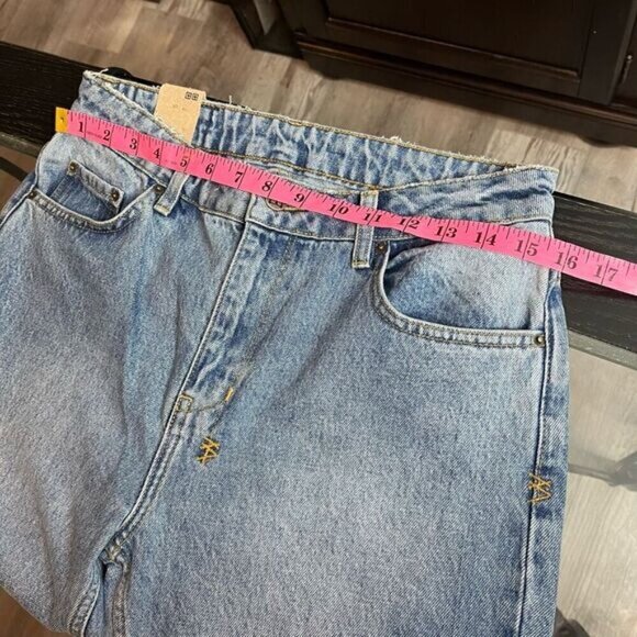 KSUBI Nine O Jean 29x28 High Rise Crop Kosmic Blue Slim Cigarette Premium Cotton - Picture 9 of 14